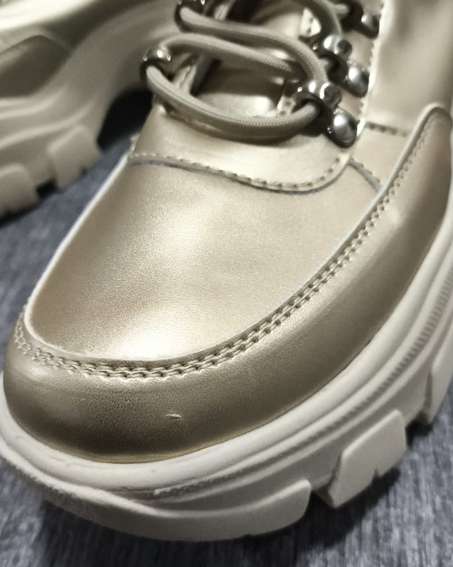 Zapatillas Urbanas Mujer Golden - Beige 38 (Yayita)