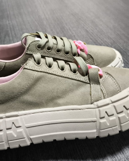 Zapatillas Urbanas Mujer Dublin - Beige Rosado 35 (Yayita)