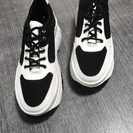 Zapatillas Urbanas Mujer Wolf- Blanco Negro 37 (Yayita)