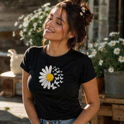 Polo Mujer - Girasol Mariposas