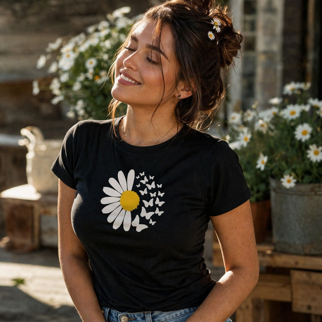 Polo Mujer - Girasol Mariposas