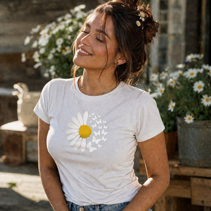 Polo Mujer - Girasol Mariposas