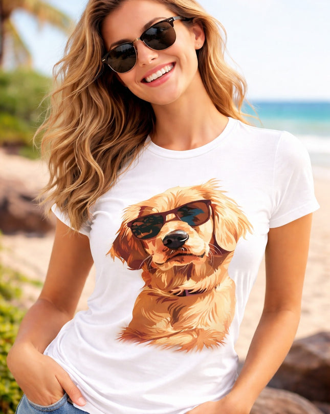 Polo Mujer - Perro Con Lentes