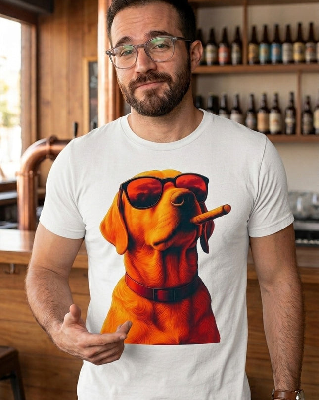 Polo Hombre - Perro Con Lentes Serio
