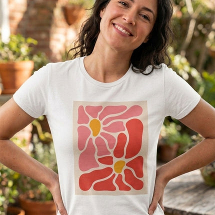 Polo Mujer - Cuadro De Flores