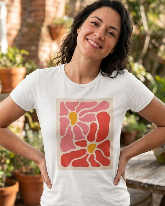 Polo Mujer - Cuadro De Flores