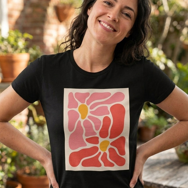 Polo Mujer - Cuadro De Flores