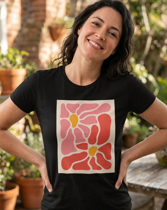 Polo Mujer - Cuadro De Flores