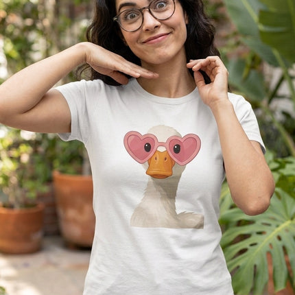 Polo Mujer - Pato Con Lentos Rosas
