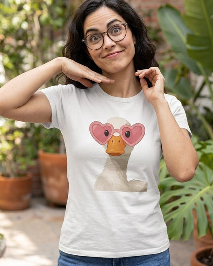 Polo Mujer - Pato Con Lentos Rosas