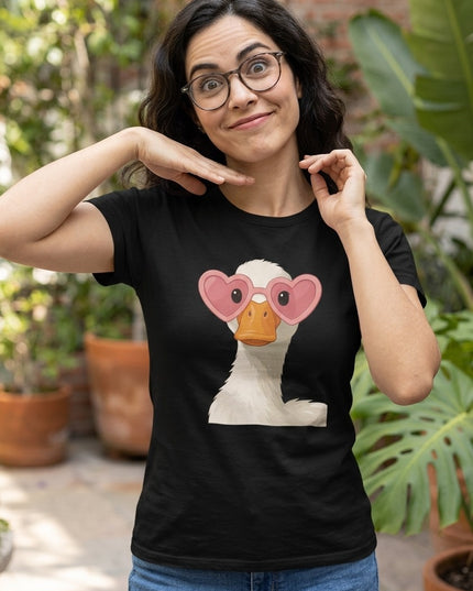 Polo Mujer - Pato Con Lentos Rosas