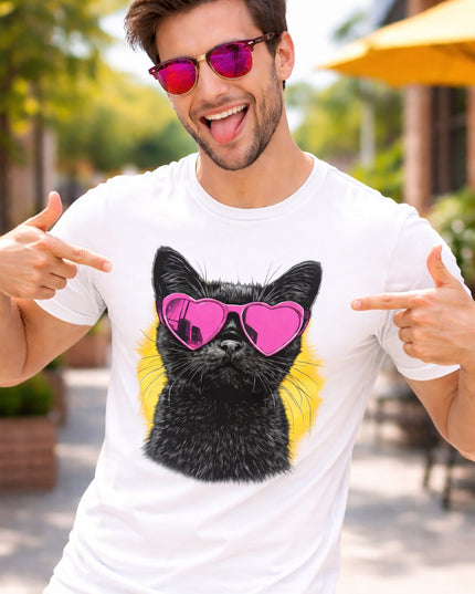 Polo Hombre - Gato Negro Lentes Rosas