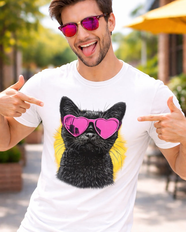 Polo Hombre - Gato Negro Lentes Rosas
