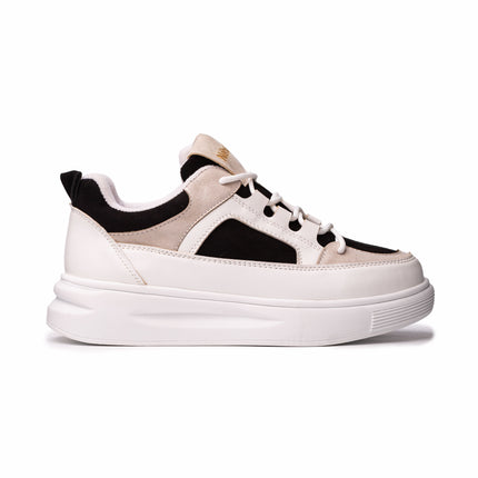 Zapatilla Amelie - Blanco con Plateado