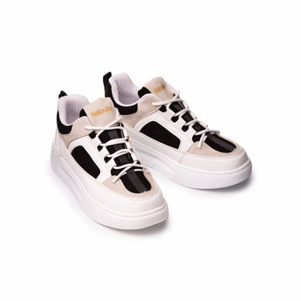 Zapatilla Amelie - Blanco con Plateado