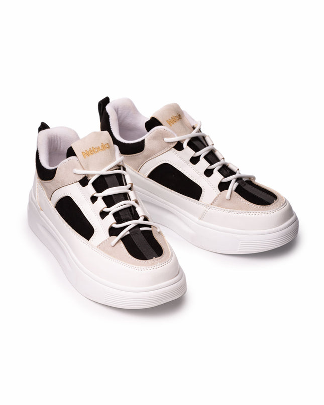 Zapatilla Amelie - Blanco con Plateado