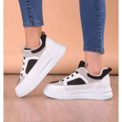 Zapatilla Amelie - Blanco con Plateado