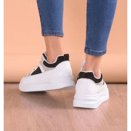 Zapatilla Amelie - Blanco con Plateado