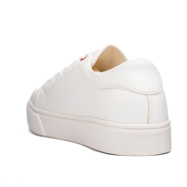 Zapatillas Urbanas Mujer Arezzo - Blanco Corazón Rojo