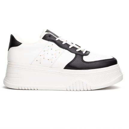 Zapatillas Urbanas Mujer Brest - Blanco con Negro
