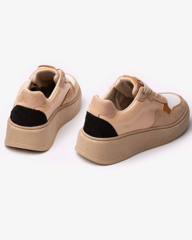 Zapatilla Cancun - Beige Blanco