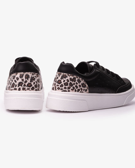Zapatilla Cartagena - Negro Print Plateado
