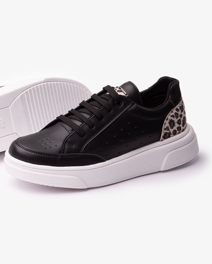 Zapatilla Cartagena - Negro Print Plateado