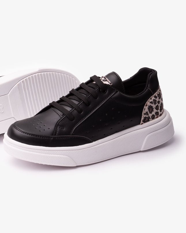 Zapatilla Cartagena - Negro Print Plateado