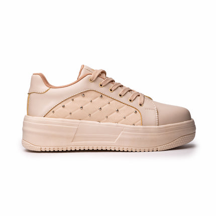Zapatillas Urbanas Mujer Diamante - Beige