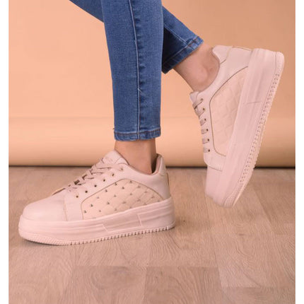Zapatillas Urbanas Mujer Diamante - Beige