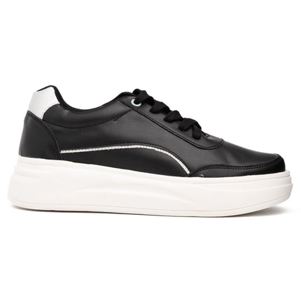 Zapatillas Urbanas Mujer Diest  - Negro Plateado