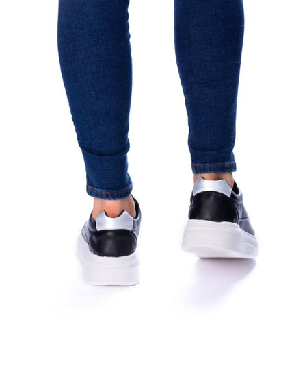 Zapatilla Diest  - Negro Plateado