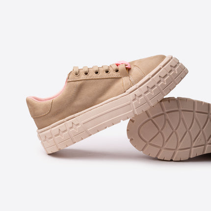 Zapatillas Urbanas Mujer Dublin - Beige Rosado