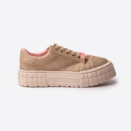Zapatillas Urbanas Mujer Dublin - Beige Rosado