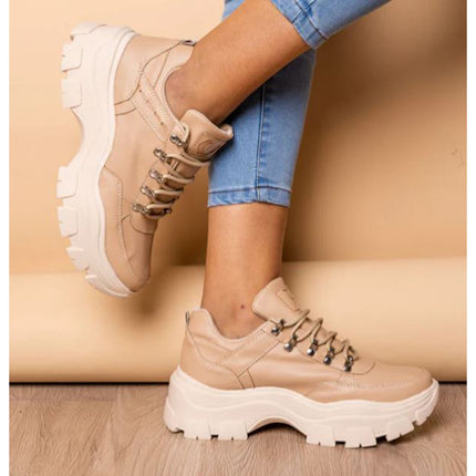 Zapatillas Urbanas Mujer Golden - Beige