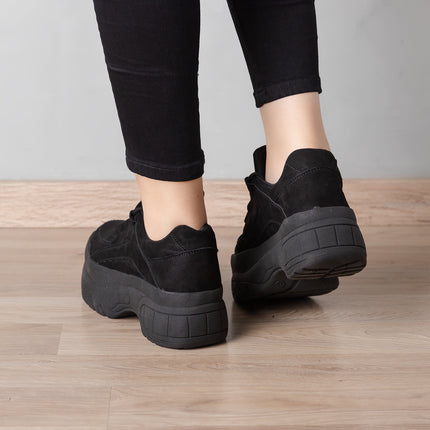 Zapatilla Ica - Negro Gamuza