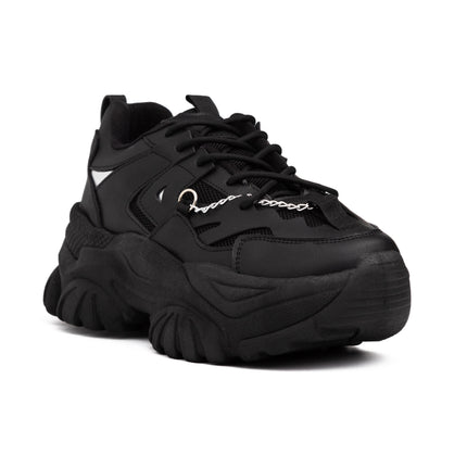 Zapatillas Urbanas Mujer Kingz - Negro