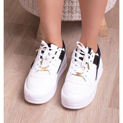 Zapatillas Urbanas Mujer Krabi - Blanco Con Negro