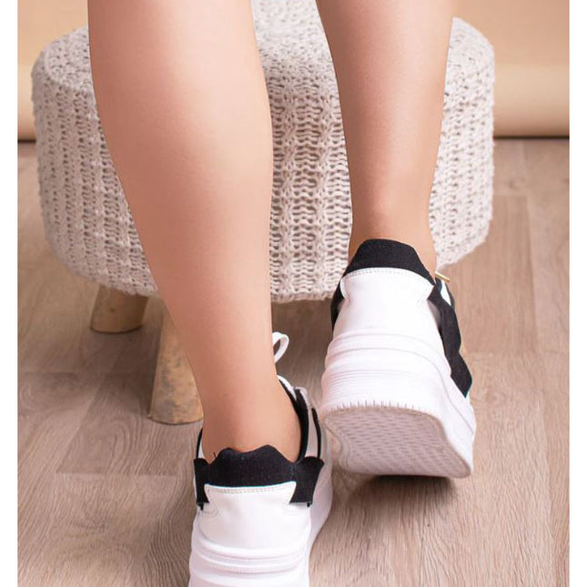 Zapatillas Urbanas Mujer Krabi - Blanco Con Negro