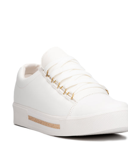 Zapatilla Leticia - Blanco con Dorado