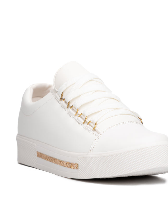 Zapatilla Leticia - Blanco con Dorado