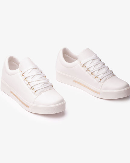 Zapatilla Leticia - Blanco con Dorado