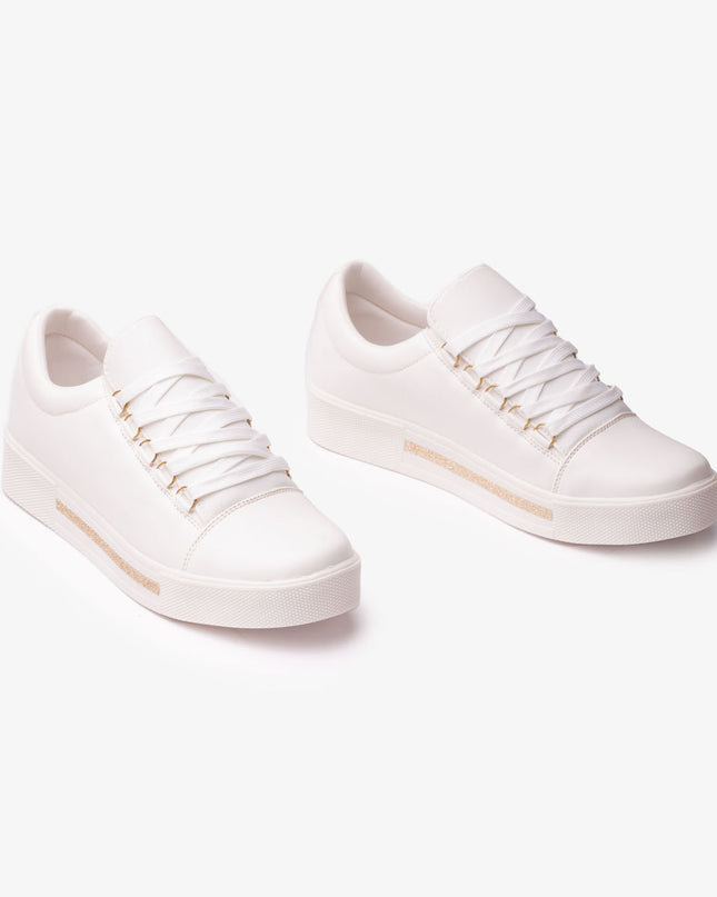Zapatilla Leticia - Blanco con Dorado