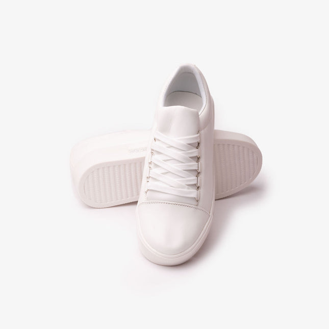 Zapatillas Urbanas Mujer Leticia - Blanco con Plateado