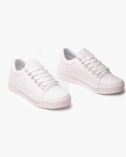 Zapatilla Leticia - Blanco con Plateado