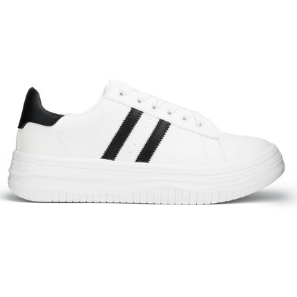Zapatillas Urbanas Mujer Lux - Blanco Negro