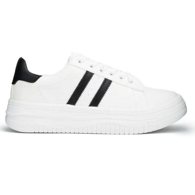 Zapatillas Urbanas Mujer Lux - Blanco Negro