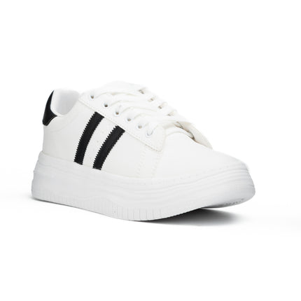 Zapatillas Urbanas Mujer Lux - Blanco Negro