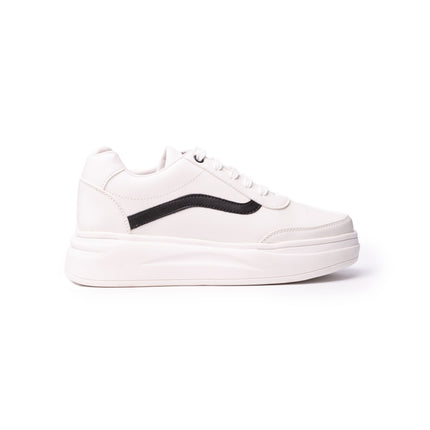 Zapatillas Urbanas Mujer Olas - Negro con Blanco