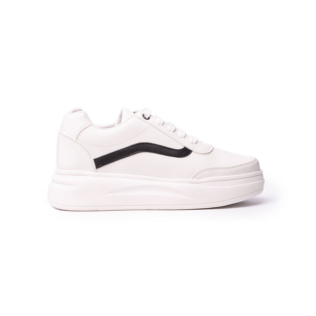 Zapatillas Urbanas Mujer Olas - Negro con Blanco